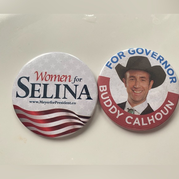 VEEP Selina Meyer & Buddy Calhoun buttons / pinbacks - Picture 1 of 3